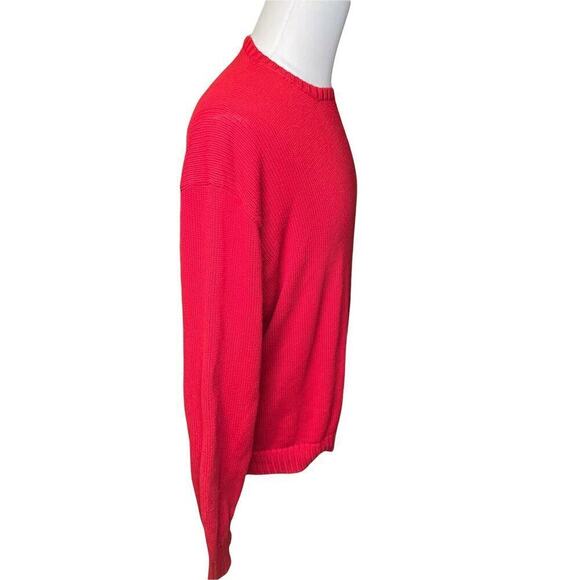 POLO RALPH LAUREN Men’s XXL 100% Cotton Heavy Knit Red Sweater - Picture 2 of 6